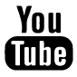 YouTube Logo in schwarz und weiß